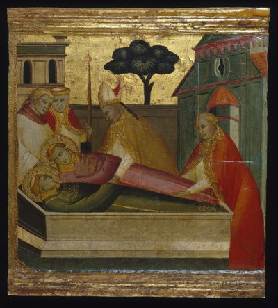 Sint Laurentius begraven in het graf van Sint Stefanus door Florentine Lorenzo di Niccolò